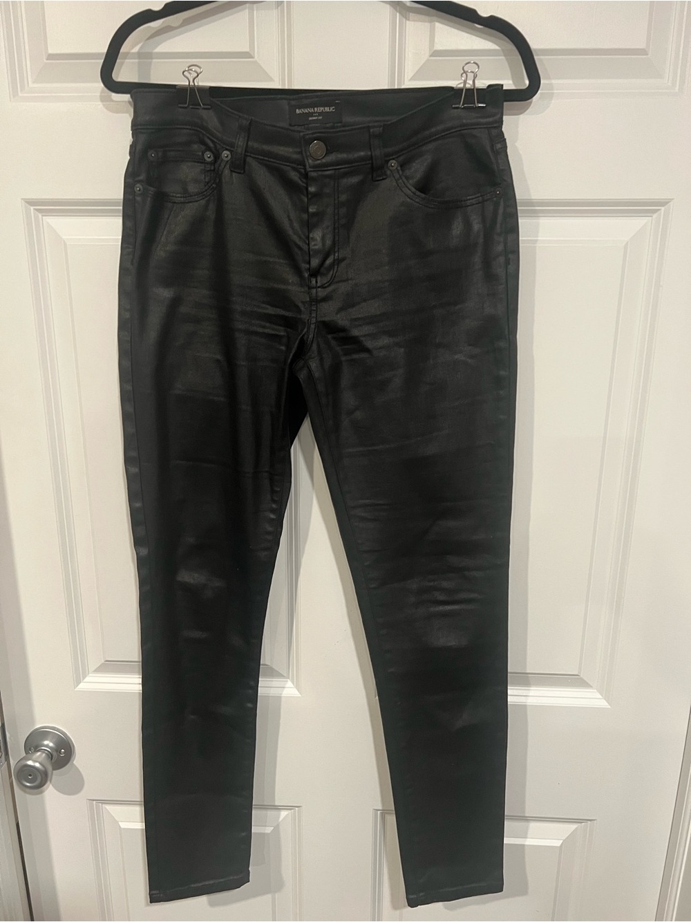 Banana Republic Black Coated Skinny Jeans
